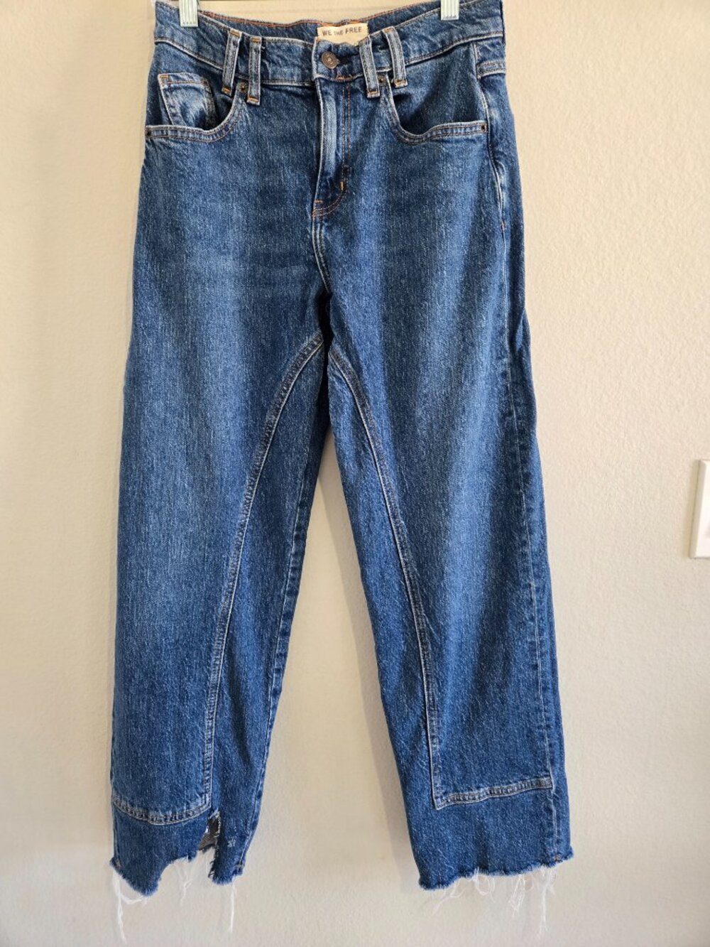 We the Free "Risk Taker" Raw Hem Straight Leg Jeans size 26